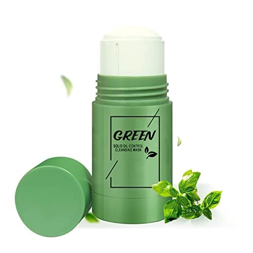 Wuiil Green Mask Stick,Máscara de Té Verde,Mascarilla de Arcilla De Limpieza Profunda Poros y Espinillas,Hidratar Piel, Ajustar el Equilibrio de Agua y Aceite