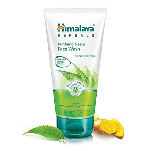 HIMALAYA HERBALS Gel purificante de lavado de cara de Neem | Limpia profundamente los poros y el acné | Lavado facial a base de hierbas | 150g (1-Pack Neem Face Wash Gel)