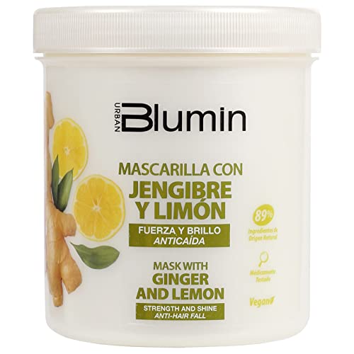 Blumin Mascarilla para el cabello de Jengibre y Limón, aporta Fuerza y Brillo, 700 ml