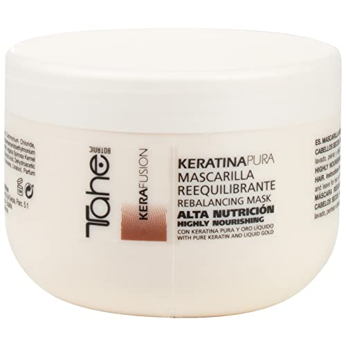 Tahe Kerafusion Mascarilla Reequilibrante con Queratina Pura para cabellos secos, Alta Nutrición, 300 ml