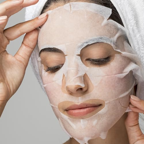 20 piezas mascarillas faciales de tela, máscara facial desechable DIY para la absorción de tratamientos de belleza para el cuidado de la cara