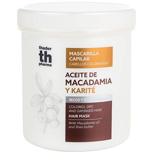 Thader Th Pharma Mascarilla capilar de Macadamia y Karité para Cabello Teñido, Seco o Maltratado, 700 ml