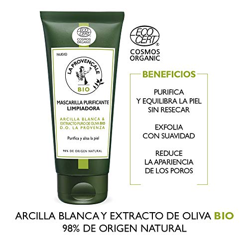 La Provençale Bio Mascarilla Purificante Limpiadora Con Aceite De Oliva Bio, Vanilla