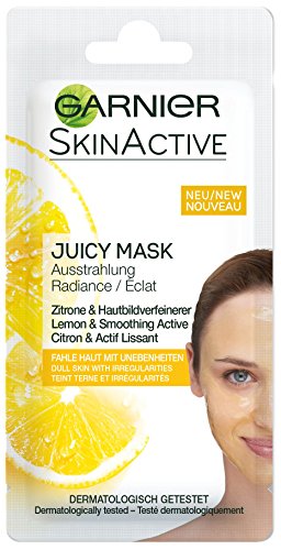 Garnier - Skin Active Rescue Mask, Mascarilla Facial Iluminadora con Limón y Activo Alisador